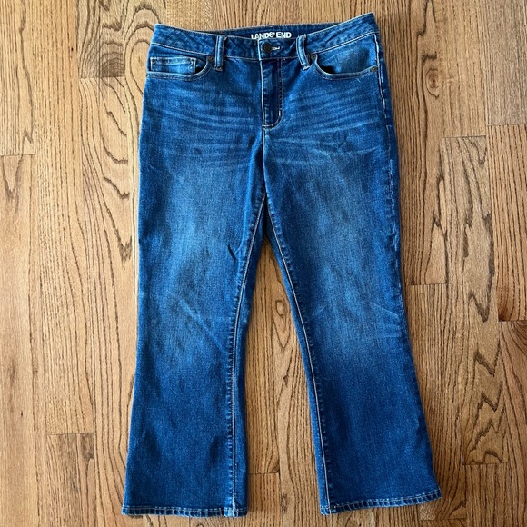 🆕 Lands’ End women’s midrise waist bootcut jeans 10P petite 10 - Picture 1 of 9